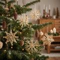 Stelle di paglia natalizie Decorazioni per l'albero di Natale 8cm 12 pezzi | Floristik24.it