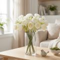 Bouquet di ranuncoli artificiali, decorazione floreale di lunga durata per la primavera, 32 cm, 5 pezzi | Floristik24.it