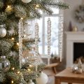 Ghiaccioli decorativi per appendere glitter invernali trasparenti 14 cm 4 pezzi | Floristik24.it