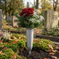 Vaso da tomba argento 28,5 cm | Floristik24.it