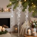 Gancio decorativo per ghiaccioli con decorazione invernale trasparente 25 cm 3 pezzi | Floristik24.it