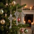 Chiave decorativa per appendere argento antico 10 cm 3 pz | Floristik24.it