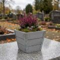 Fioriera fioriera in legno shabby chic grigio 12,5×14,5×14,5 cm | Floristik24.it