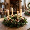 Candele candeliere Stella dell'Avvento marrone Ø9,5 cm 4 pezzi | Floristik24.it