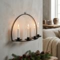 Portacandele da parete Portacandele a bastone in metallo nero 35×24cm | Floristik24.it