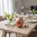 Decorazione uovo di struzzo soffiato Decorazione pasquale rame Ø12cm H14cm | Floristik24.it