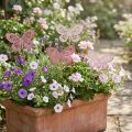 Paletto da giardino farfalla in metallo rosa H30cm 6 pezzi | Floristik24.it