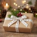 Nastro regalo Natale Nastro natalizio Hohoho bianco 15 mm 20 m | Floristik24.it
