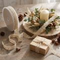 Nastro decorativo in pizzo nastro decorativo beige L16mm L20m | Floristik24.it