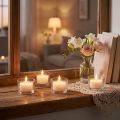 Candele profumate Candele profumate Fresh Flower bianche Ø25cm 7 ore 18 pz | Floristik24.it