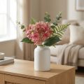 Fiore artificiale da giardino ortensia rosa e verde con boccioli 52 cm | Floristik24.it