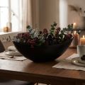 Ciotola decorativa nera decorazione da tavolo per piante in barca 38,5x12,5x13 cm | Floristik24.it