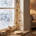 Decorazione per albero di Natale con base in legno metallo naturale 18x12x51cm | Floristik24.it
