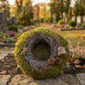 Ghirlanda di muschio, ghirlanda decorativa, muschio verde con muschio a orecchie di topo, naturale, Ø30cm | Floristik24.it