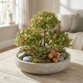 Mini pianta artificiale succulenta verde con stelo H23cm | Floristik24.it