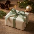 Nastro regalo nastro motivo spina di pesce verde oro 15 mm 20 m | Floristik24.it