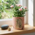 Vaso da fiori decorativo in metallo color salmone, Ø15,5 cm, H15 cm | Floristik24.it