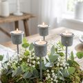 Portacandele a innesto Shabby Chic grigio Ø3cm H8,5cm 8 pz | Floristik24.it