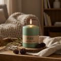 Candela a colonna PURE candele Wenzel verde smeraldo 90/70 mm | Floristik24.it