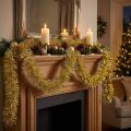 Ghirlanda glamour di orpelli dorati 270 cm – Perfetta per decorazioni festive ed eleganti | Floristik24.it