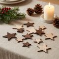 Stelle di Natale decorative marrone naturale Ø3,5–5,5 cm 48 pz | Floristik24.it