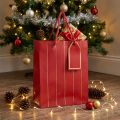Busta regalo Busta natalizia rosso oro 18×10×23 cm 1 pz | Floristik24.it