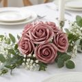 Rosa in schiuma Ø7,5 cm rosa antico 18 pz | Floristik24.it