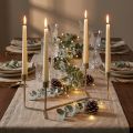 Candeliere per portacandele champagne metallo 37 × 17 × 18cm | Floristik24.it