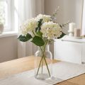 Ortensia, fiore di seta, fiore artificiale per decorazioni da tavola bianco, verde L44cm | Floristik24.it