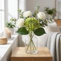 Ortensia artificiale, decorazione floreale, fiore di seta verde L44cm | Floristik24.it