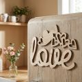 Cuori "Amore" decoro in legno naturale con segno decorativo calamita 20,5/25cm 6 pezzi | Floristik24.it