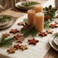 Decorazione sparsa Stelle di Natale marrone/arancione Ø4/5cm 40 pz | Floristik24.it