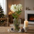 Decorazione di rose di Natale artificiali, fiori di seta da 36 cm | Floristik24.it