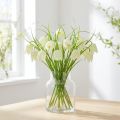 Fiori a scacchiera Fritillaria artificiale bianco, verde 40 cm 12 pz | Floristik24.it
