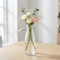 Bottiglia in vetro decorativo con tappo trasparente Ø7cm 20,5cm | Floristik24.it