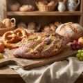 Pane all'uvetta decorativo artificiale - Riproduzione alimentare ingannevolmente realistica per panetterie e vetrine, 22 cm | Floristik24.it