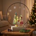 Anello decorativo in legno metallo Natale con cane Ø21cm H25cm | Floristik24.it