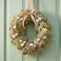 Corona di fieno, corona per porta, Ø25cm, decorazione pasquale naturale | Floristik24.it