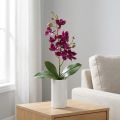 Piccola orchidea Phalaenopsis fiore artificiale viola scuro 30 cm | Floristik24.it