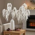 Ramo decorativo di salice piangente decorazione invernale bianco glitter 82 cm 2 pezzi | Floristik24.it