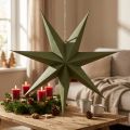 Stella decorativa in carta e juta da appendere, un vero e proprio colpo d'occhio per le feste. | Floristik24.it