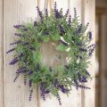 Ghirlanda di lavanda floccata Ø25cm | Floristik24.it