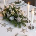 Stella in metallo argento 6 cm 20 pz | Floristik24.it