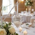 Cuore di vetro per riempire decorazioni sospese 7 cm x 10 cm trasparente 2 pezzi | Floristik24.it