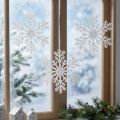 Decorazione fiocco di neve in cristallo di ghiaccio da appendere 18×20 cm 4pz | Floristik24.it