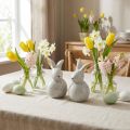 Figure decorative coniglietto pasquale conigli con motivo a pois 13 cm 2 pezzi | Floristik24.it