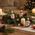 Figura di Babbo Natale in ceramica, rossa, 7 cm – Decorazione festiva natalizia – 6 pz | Floristik24.it