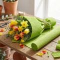 Carta crespa per fioristi verde erba 50x250cm | Floristik24.it
