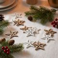 Decorazione stelle in legno decorazione sparsa Natale bianco/naturale 3,5 cm 48 pz | Floristik24.it