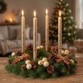 Candele natalizie candele a bastoncino Crema natalizia 25 cm 4 pezzi | Floristik24.it